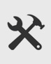 Icon of a hammer and a wrench crossed in x form